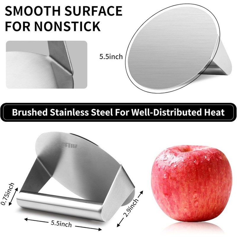 Stainless Steel Smash Burger Press Non-Stick Hamburger Patty Maker Tool for Flat gallery