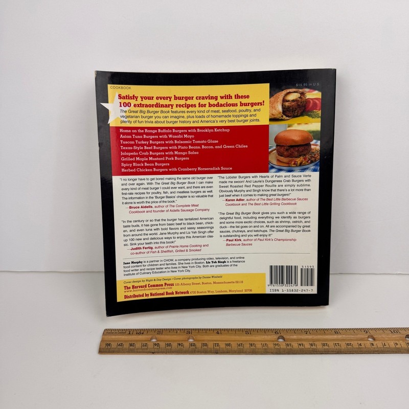 Vtg 2003 The Great Big Burger Book Softcover Cookbook 100 Recipes Summer Picnics gallery
