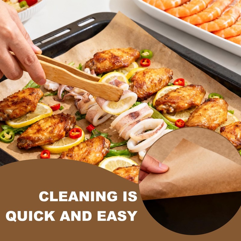 100PCS Parchment Paper Sheets, 9x12In Non-Stick Air Fryer Medium, Yellow gallery