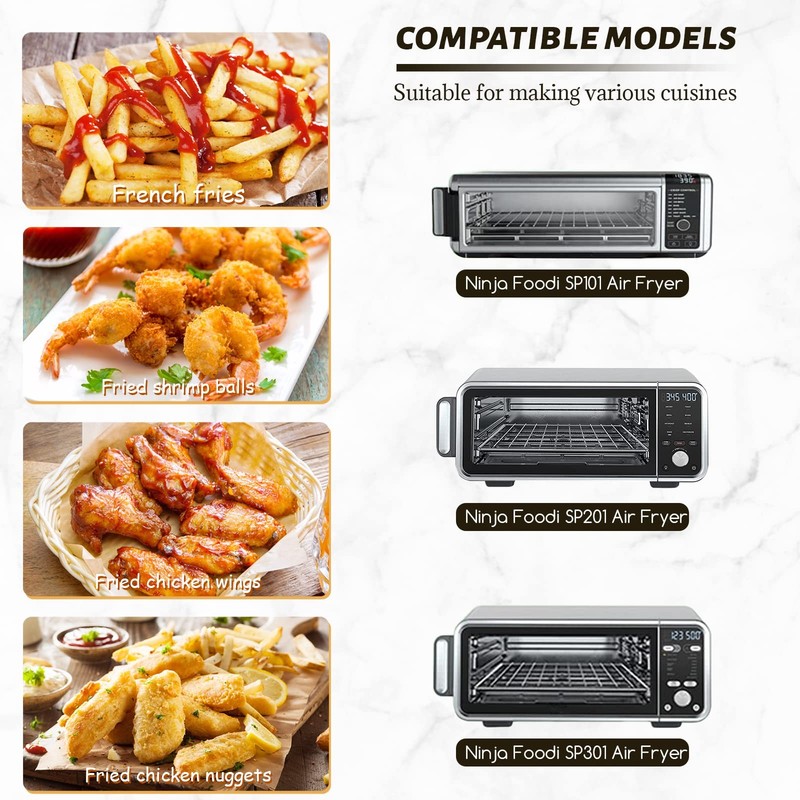 WMKGG 12 inch Air Fryer Parchment Paper Squares, 12"x12"-100 pcs, Unbleached gallery