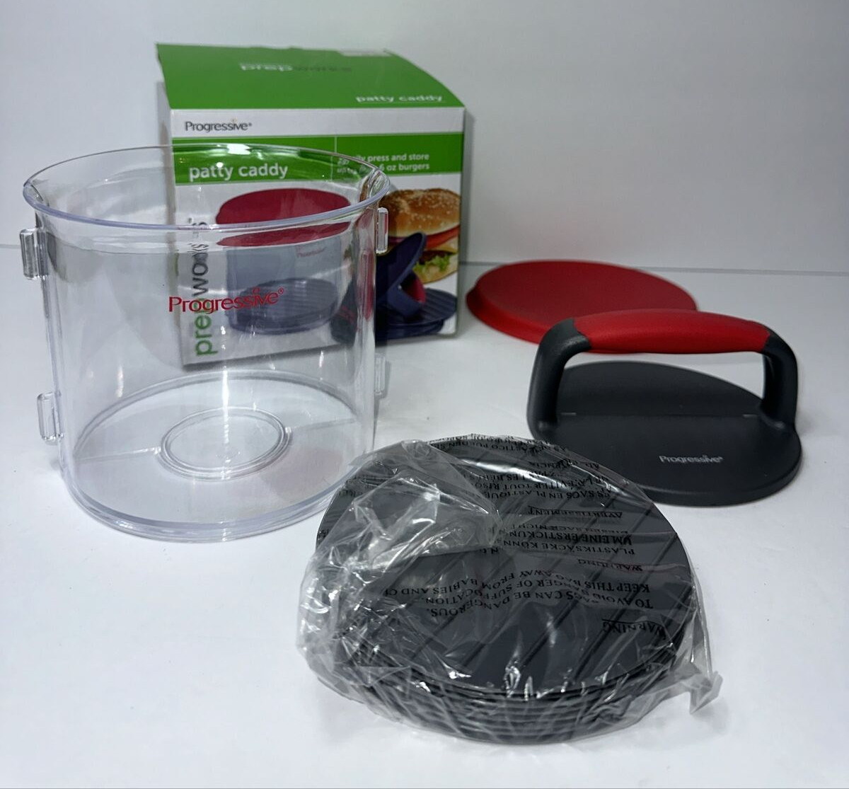 Prepworks Progressive Hamburger Patty Caddy Press and Storage Container gallery
