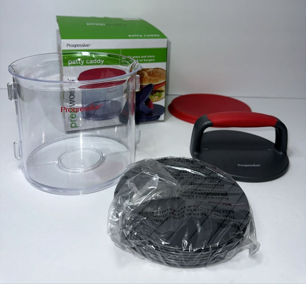 Prepworks Progressive Hamburger Patty Caddy Press and Storage Container
