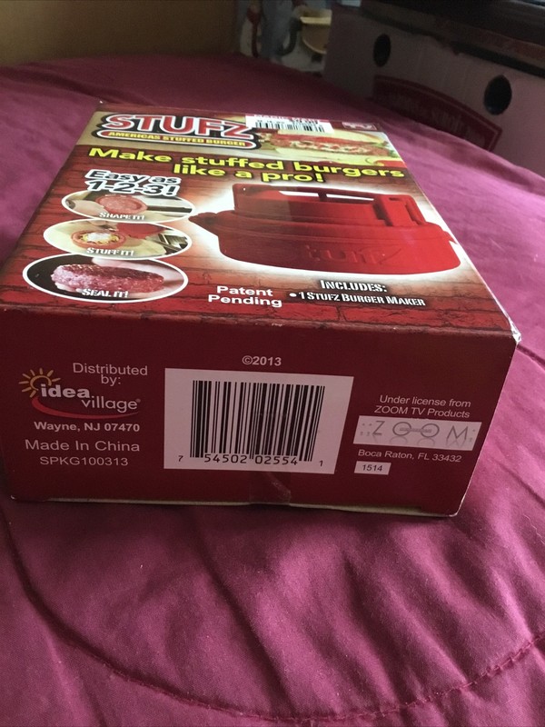 Stufz Burger Maker NIB As Seen On TV gallery