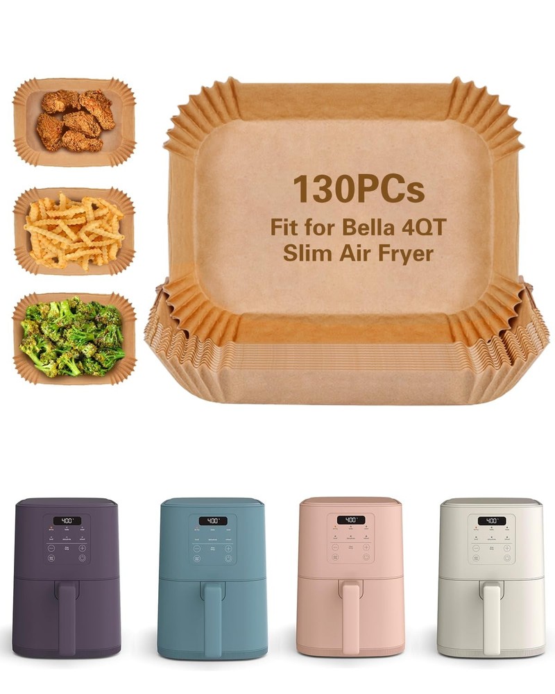 Air Fryer Disposable Paper For bella 4qt slim air fryer, 130PCs Burlywood