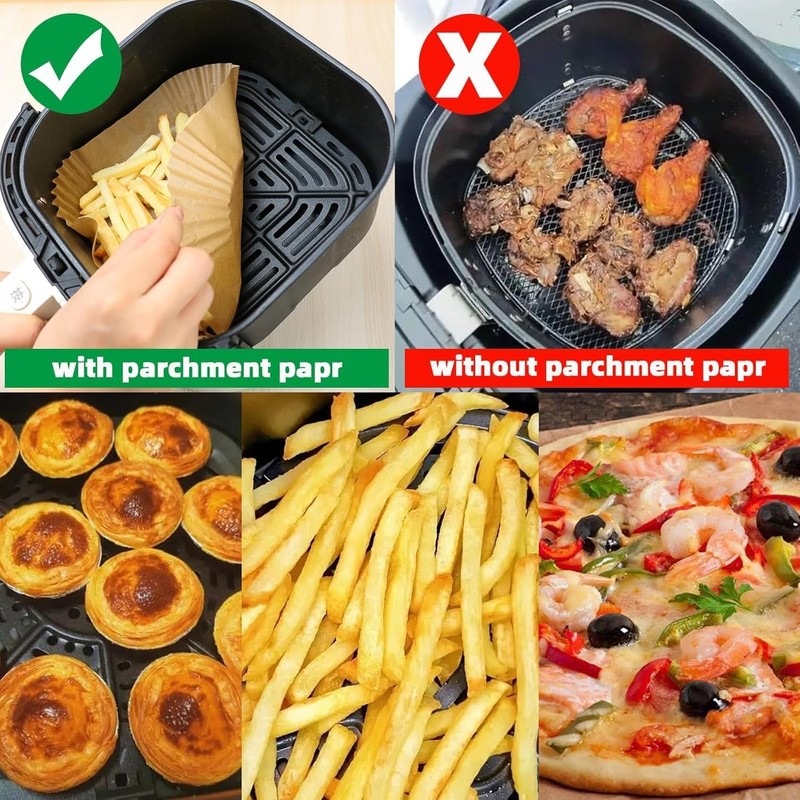 Air Fryer Liners Disposable, Non-stick One size fits most, Brown gallery