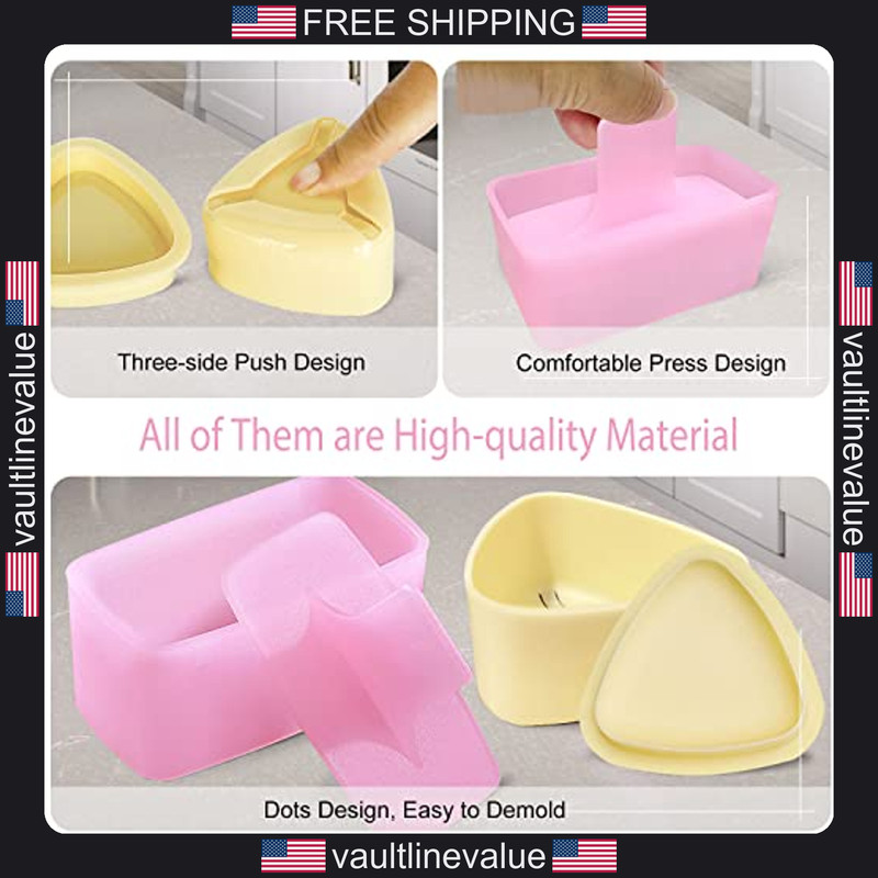 Onigiri mold 3 pack musubi press maker triangle rice ball bento lunch home DIY gallery