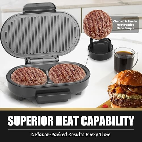 FineMade Maker, Breakfast Sandwich Maker, Burger Press Patty Double Mini Grill gallery