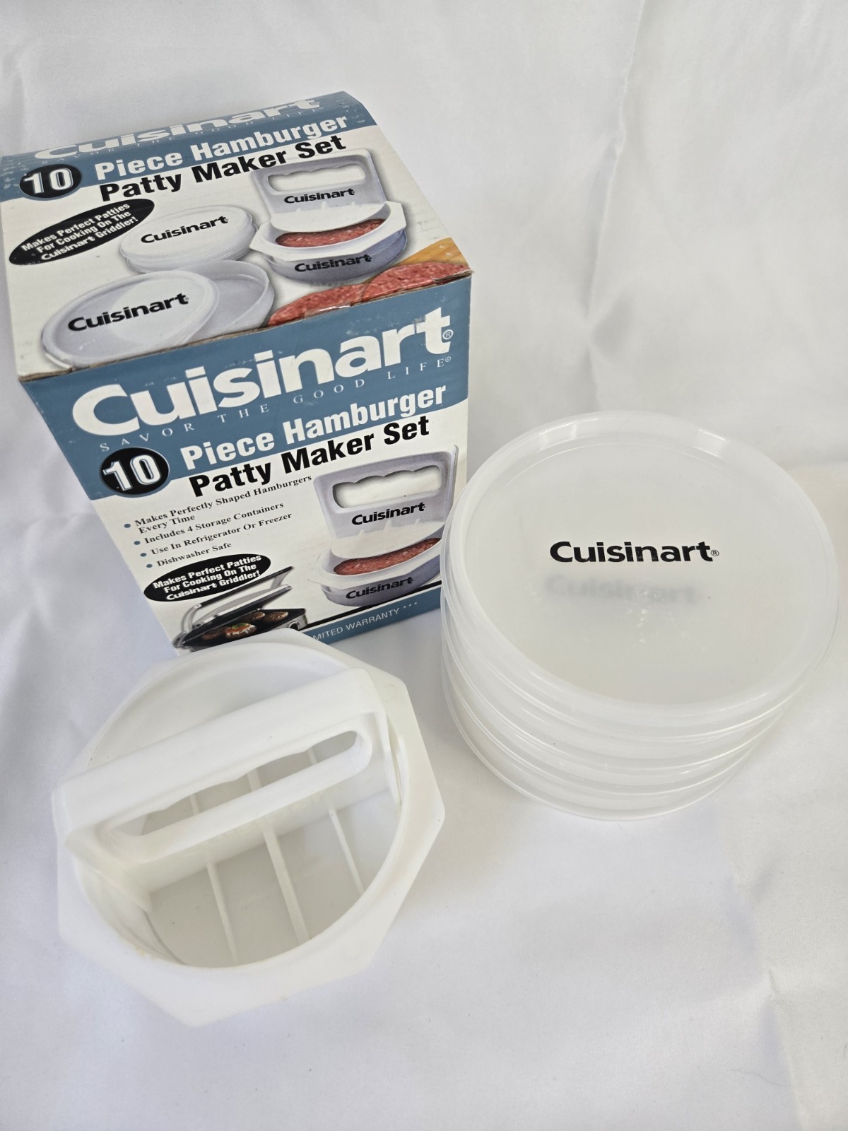 Cuisinart 10 Piece Hamburger Patty Maker Set Burger Press Griddler gallery