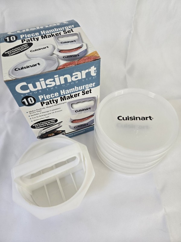 Cuisinart 10 Piece Hamburger Patty Maker Set Burger Press Griddler gallery