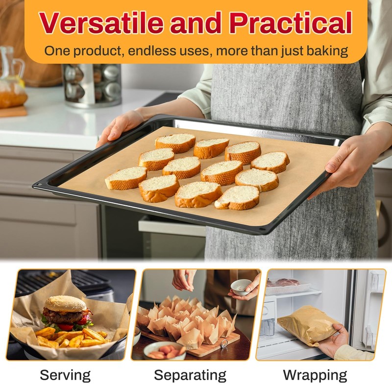 200Pcs 12x16 Inch Unbleached Parchment Paper Sheets for 12 x 16, gallery
