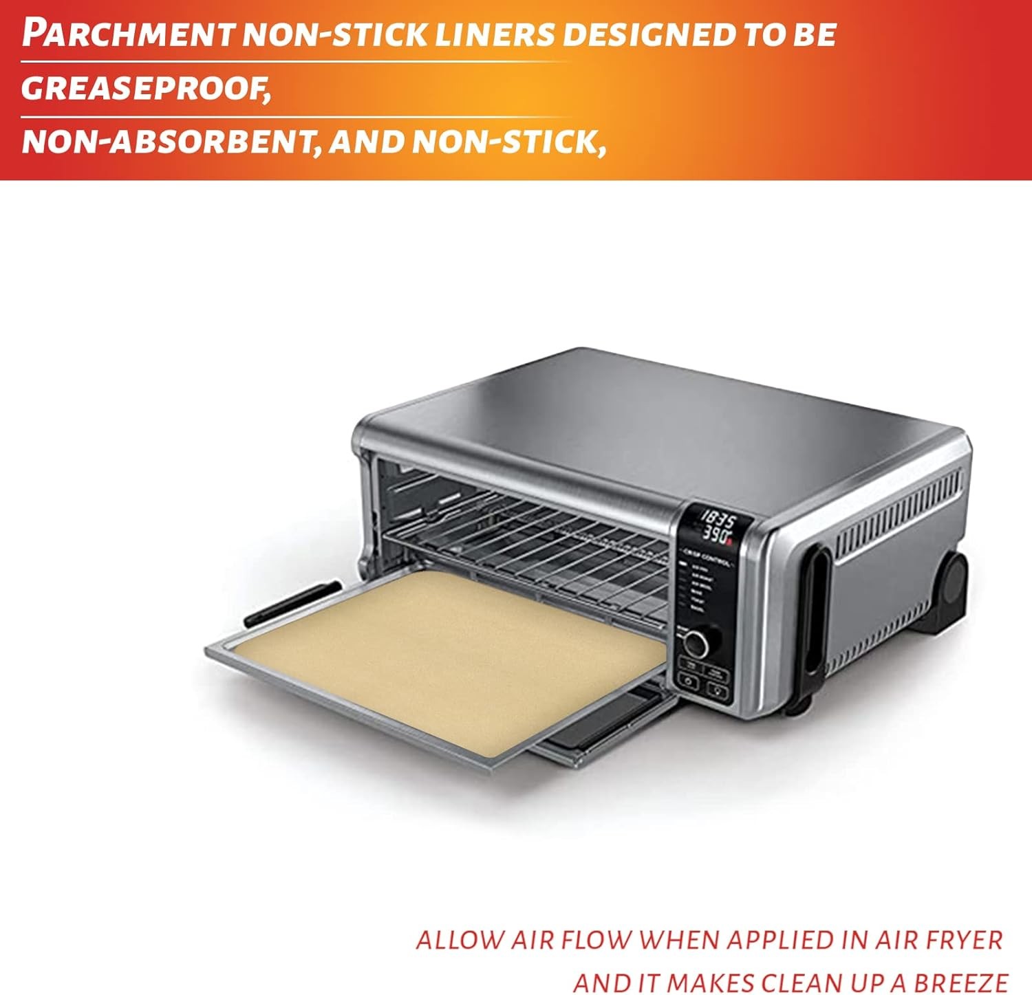 WMKGG 12 inch Air Fryer Parchment Paper Squares, 12x12-100 pcs, Unbleached gallery