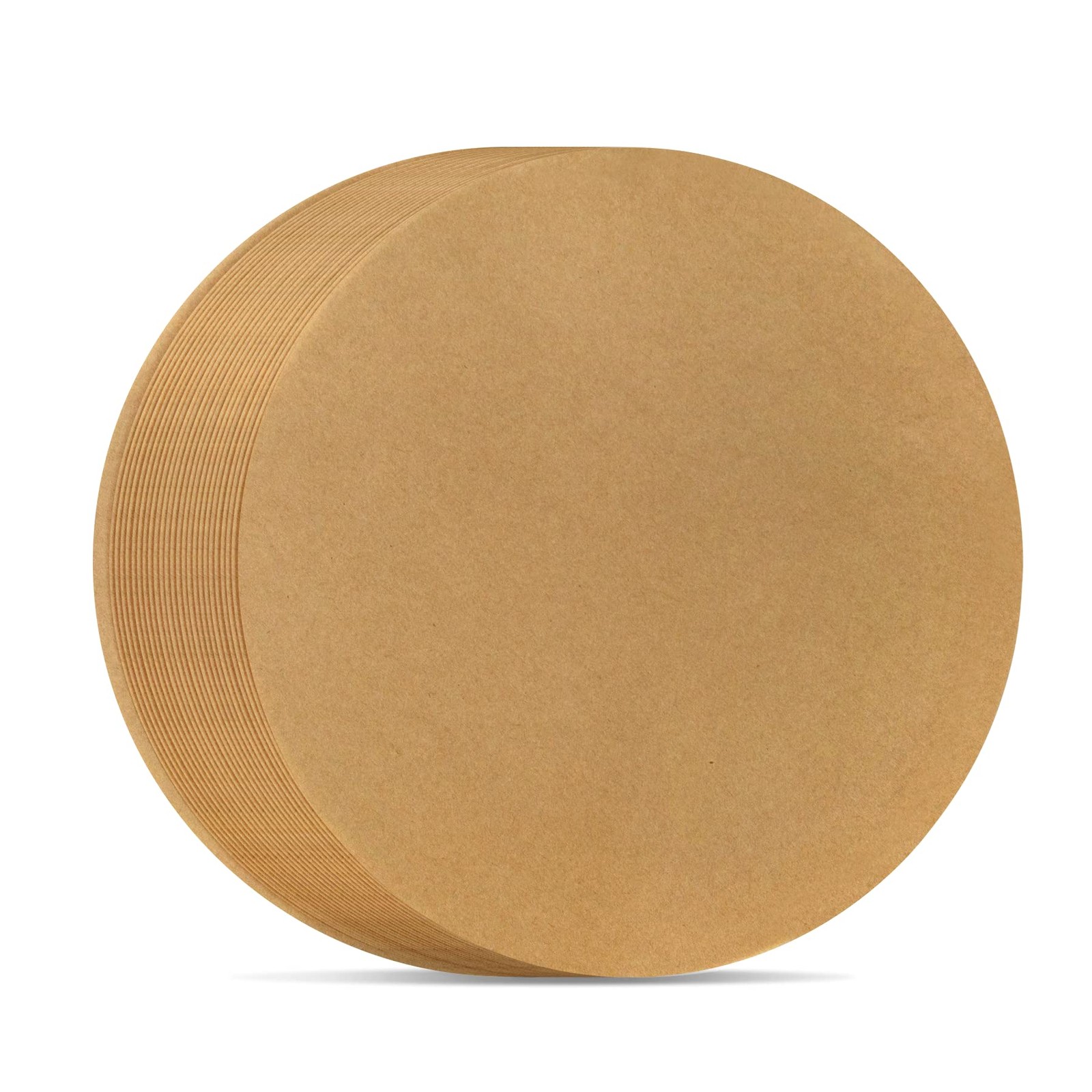 DISSKNIC 8 Inch Parchment Paper Rounds, 100PCS Unbleached 8in-100ps, Brown gallery