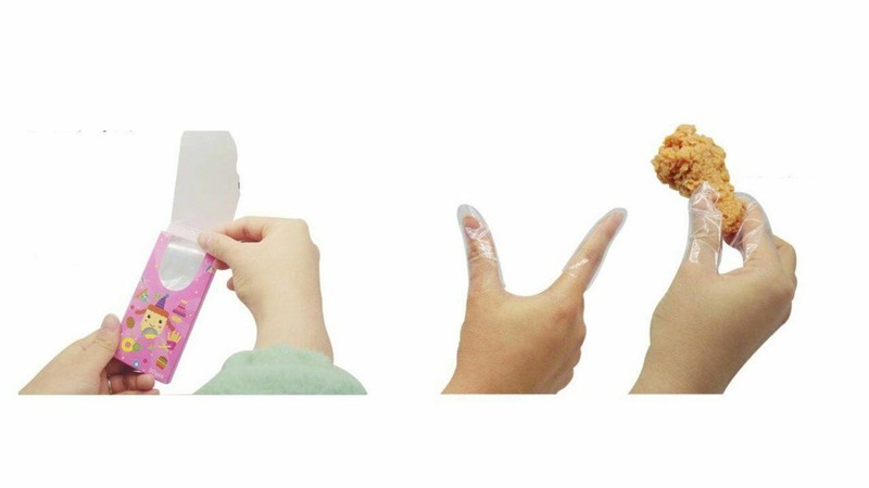 Finger Nap Sanitary Disposable Clear Gloves Home Kitchen Cook BBQ Chichen 100ea gallery