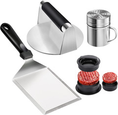 4PCS Grill Accessories for Blackstone, Stainless Steel Smash Burger Press Kit, I