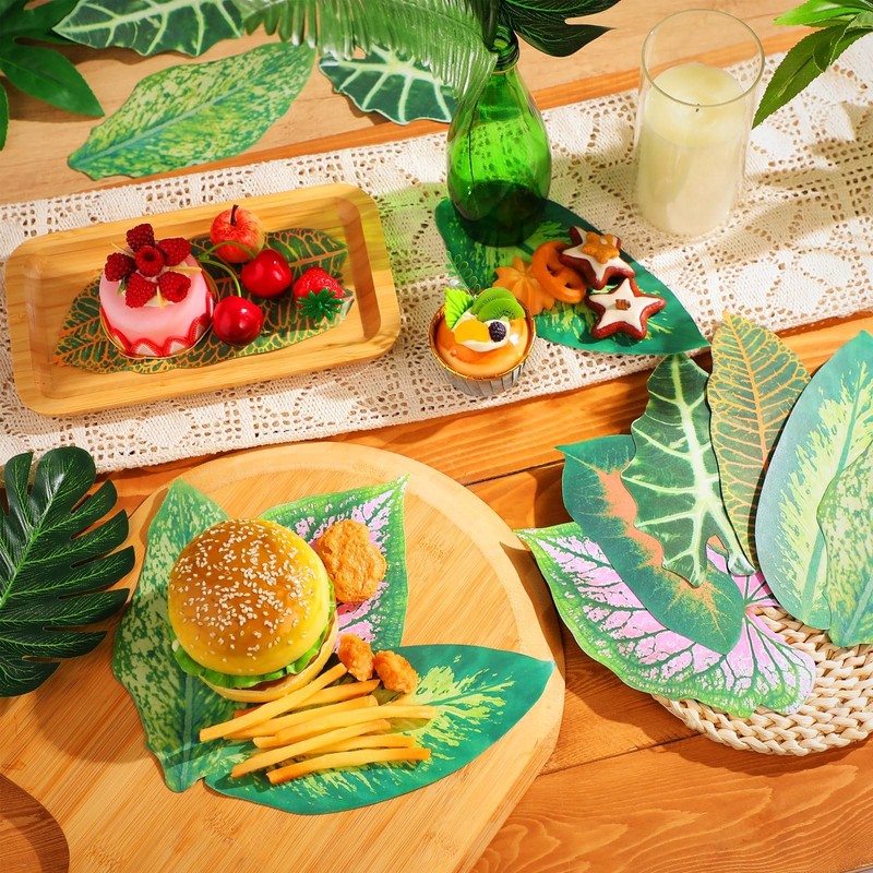 Humyoun 150 Pcs 8.7 Inch Parchment Paper Leaves inches, mainly green gallery