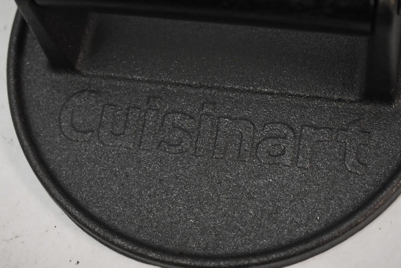 Cuisinart Cast Iron Grill Press Medium Round Black Burger Bacon Kitchen 6.5" gallery