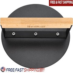 6 Inch Burger Smasher Grill Press Iron Metal Flat Smooth Handle Cooking Tool New