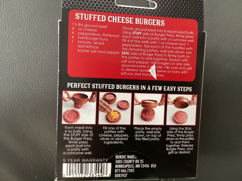 Nordic Ware 3 in 1 Stuffed Burger Press gallery