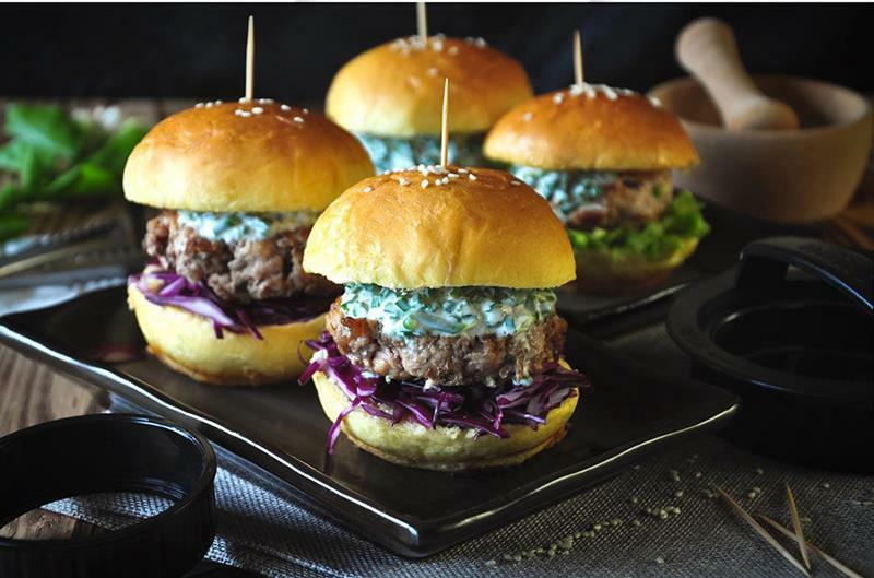 Non Stick 3-In-1 Stuffed Burger Press Hamburger Patty Mold Maker Slider BBQ gallery