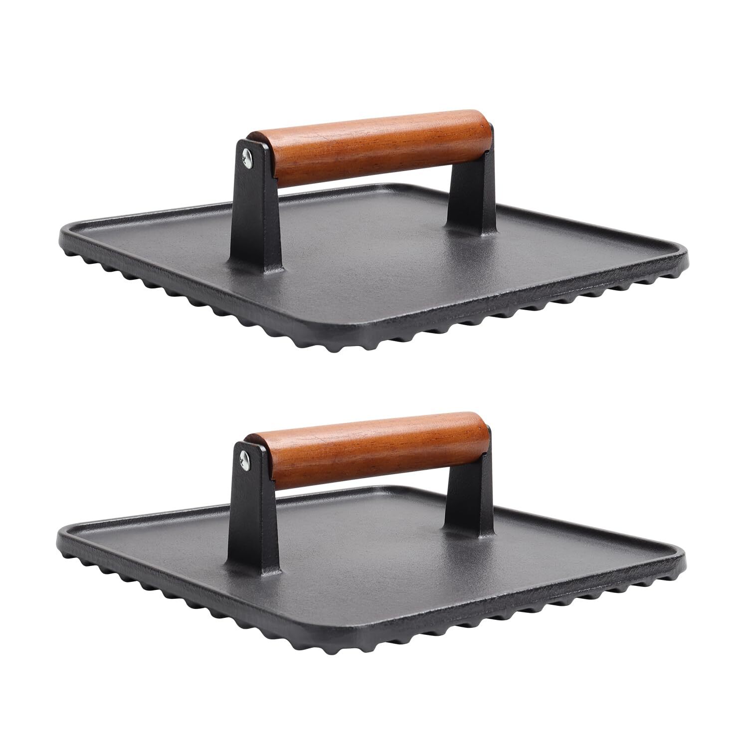 2 PCS 10” Cast Iron Burger Press Set, Heavy-Duty Smash Burger & Bacon Weight gallery
