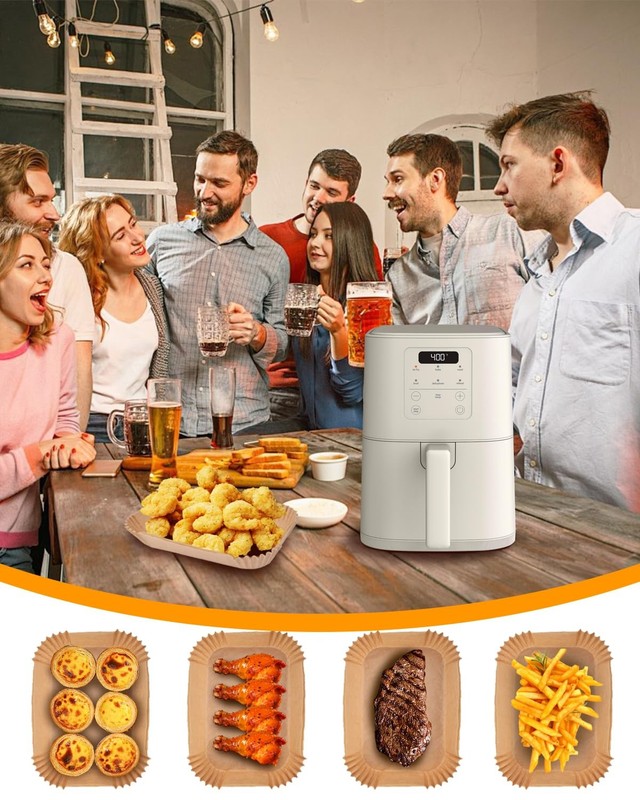 Air Fryer Disposable Paper For bella 4qt slim air fryer, 130PCs Burlywood gallery