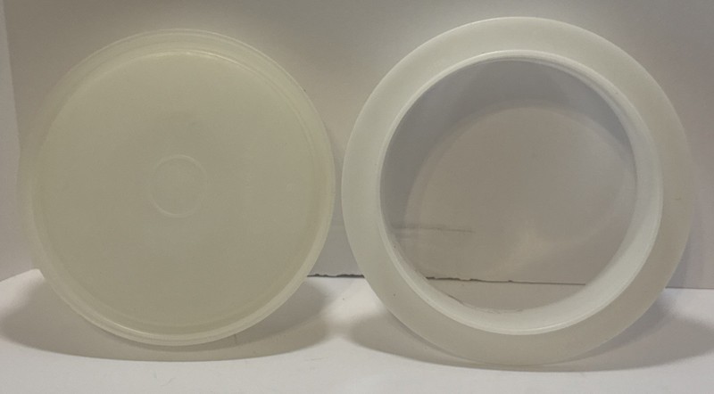 Vintage Tupperware Hamburger Press Lot #1926 Pink Handle 5 Keepers & Ring gallery