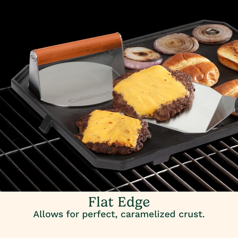 Cuisinart 6" Stainless Steel Smashed Burger Press, Juicy and Crispy Burgers gallery