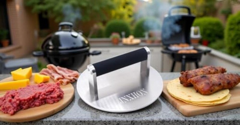 8INCH Stainless Steel Heavy Duty Burger Press, Hamburger Press for Griddle, gallery