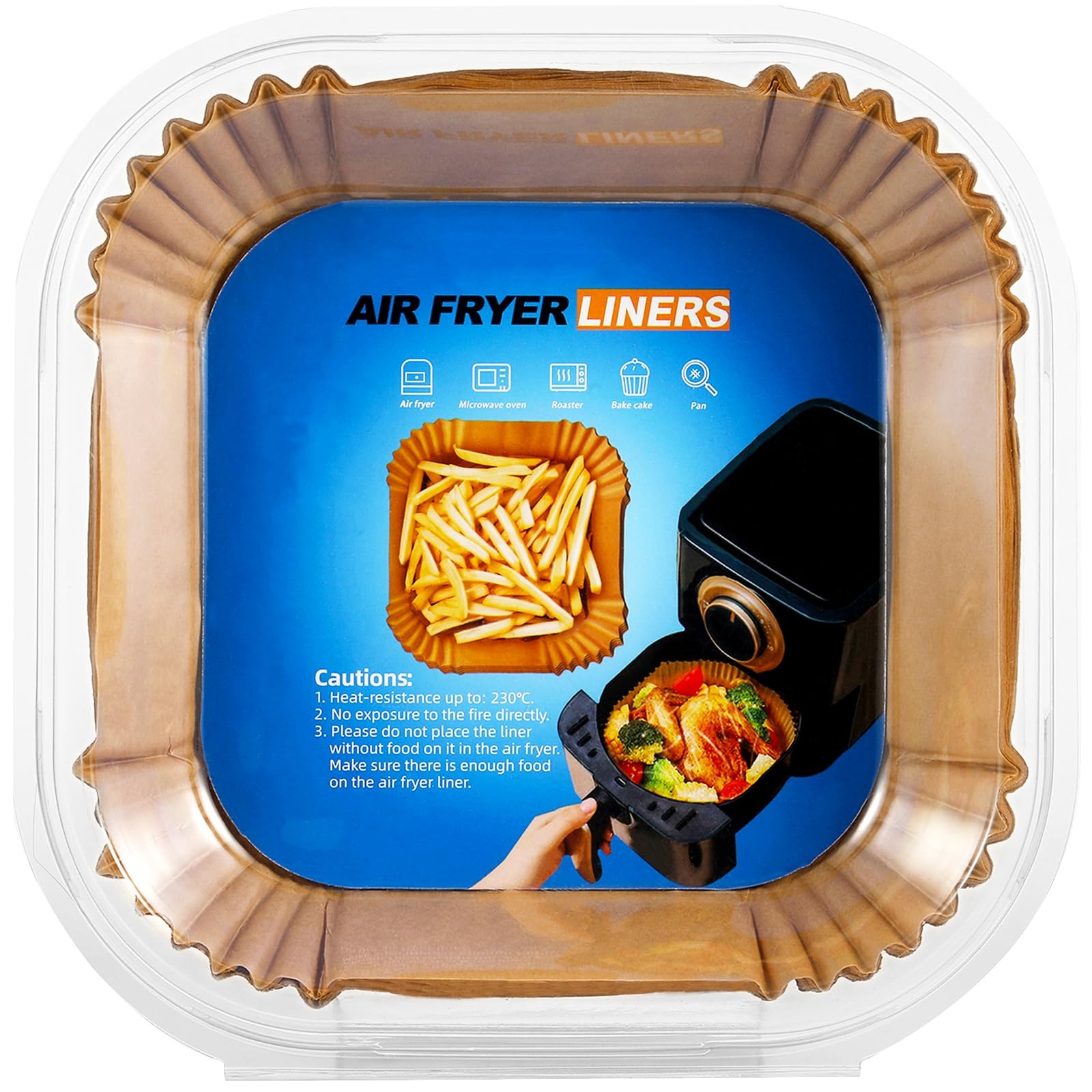 PEETOGER 200PCS Air Fryer Liners Disposable, 6.5inch-200pcs, Paper-Square gallery