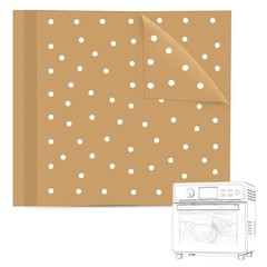 BYKITCHEN Air Fryer Oven Liners, 11×12 Inches, Nonstick 11x12inch, Brown
