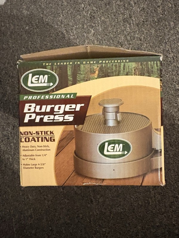 PROFESSIONAL LEM BURGER PRESS -NON STICK COATING new bar b q nib gallery