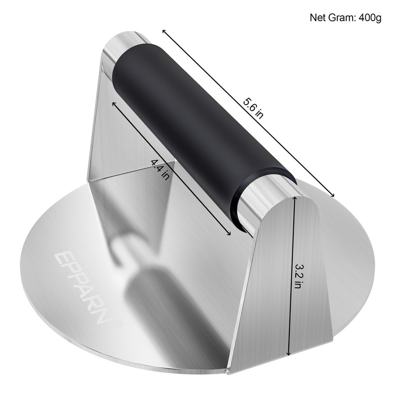 EPPARN Smash Burger Press with Anti-Scald Handle Stainless Steel Burger Smash... gallery
