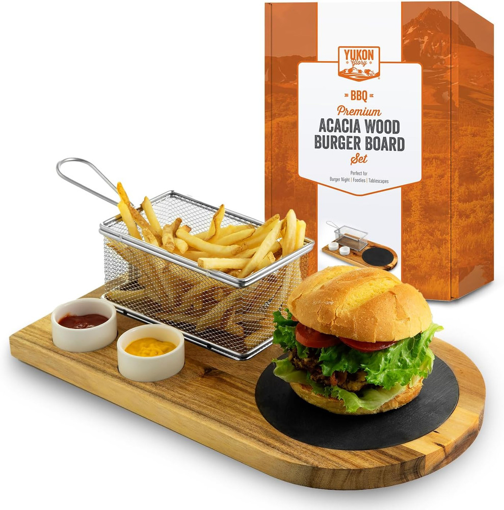 Burger Serving Set - Ideal for Foodies & Burger Enthusiasts