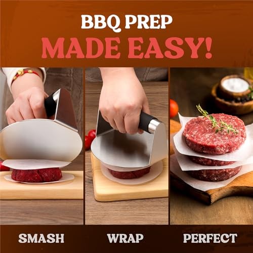 Smash Burger Press - Hamburger Smasher Tool for Griddle - Stainless Steel Ham gallery