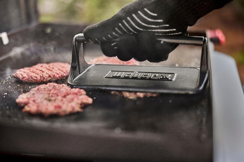 Griddle Press – Heavy‑Duty Cast‑Iron Press for Bacon, Burgers & Paninis with Non gallery