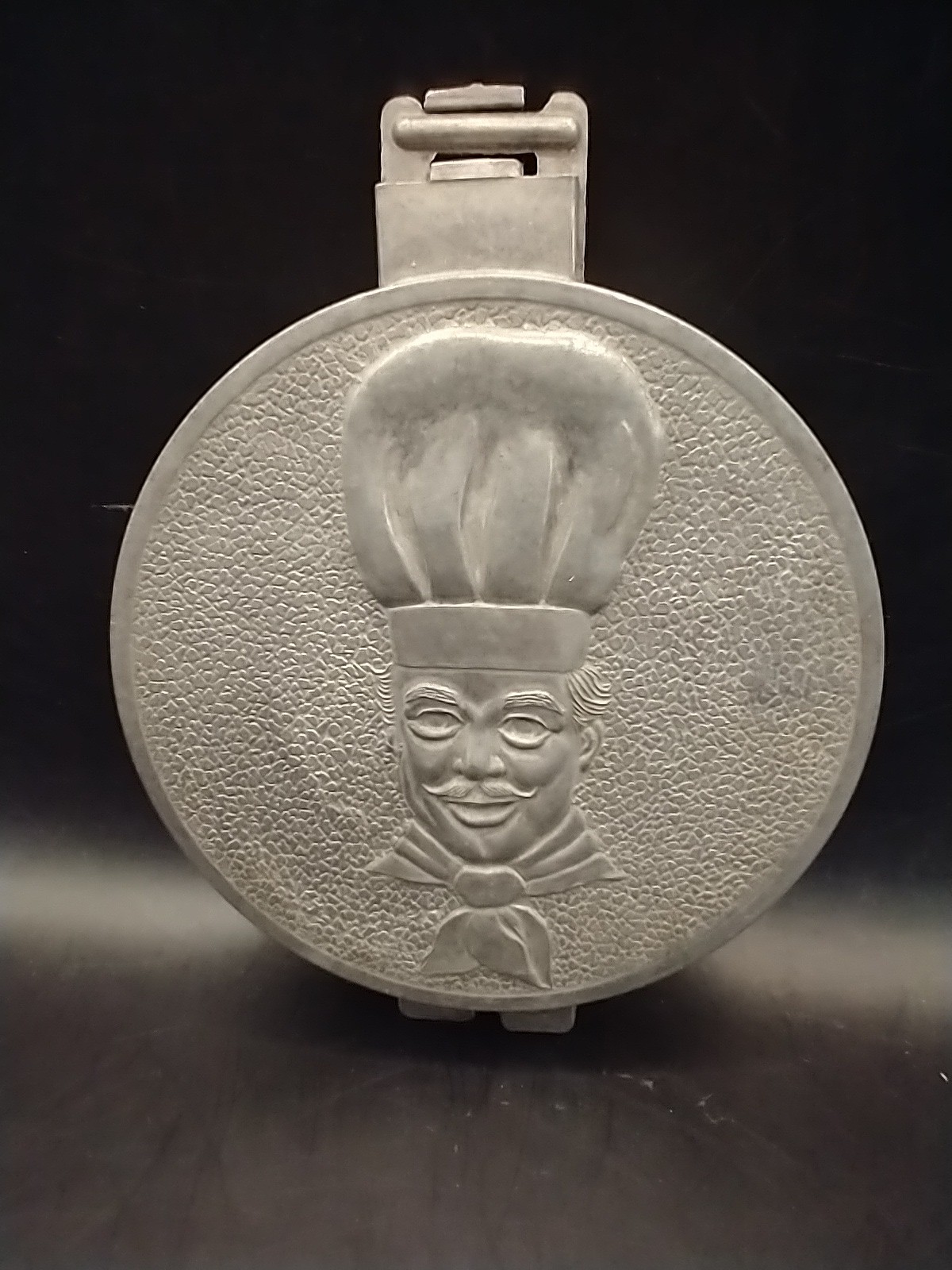 Vintage 1950s Hamburger Press Aluminum Ground Meat Burger Slider Embossed Chef gallery