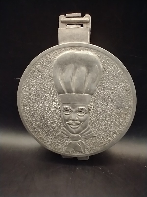 Vintage 1950s Hamburger Press Aluminum Ground Meat Burger Slider Embossed Chef gallery