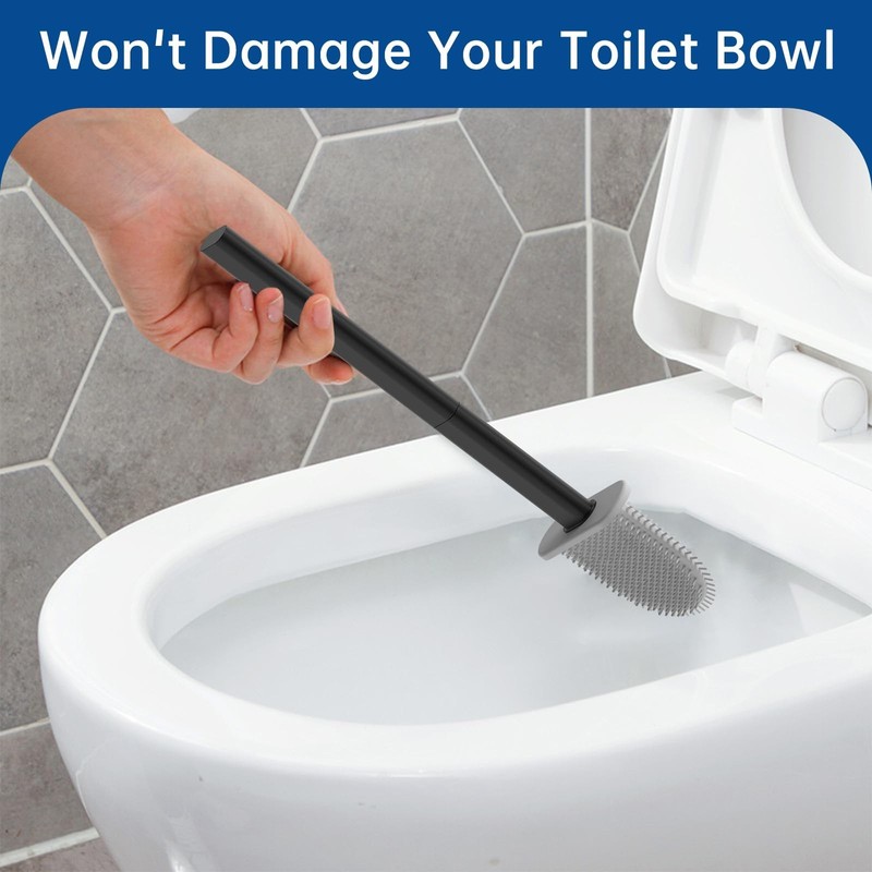 TEITEAI RV Toilet Bowl Brush - Silicone Bristles, Gentle on Toilets | Wall-Mo... gallery