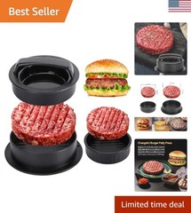 Perfect Patty Maker: 3-in-1 Burger Press with Parchment Paper for Clean Cooking