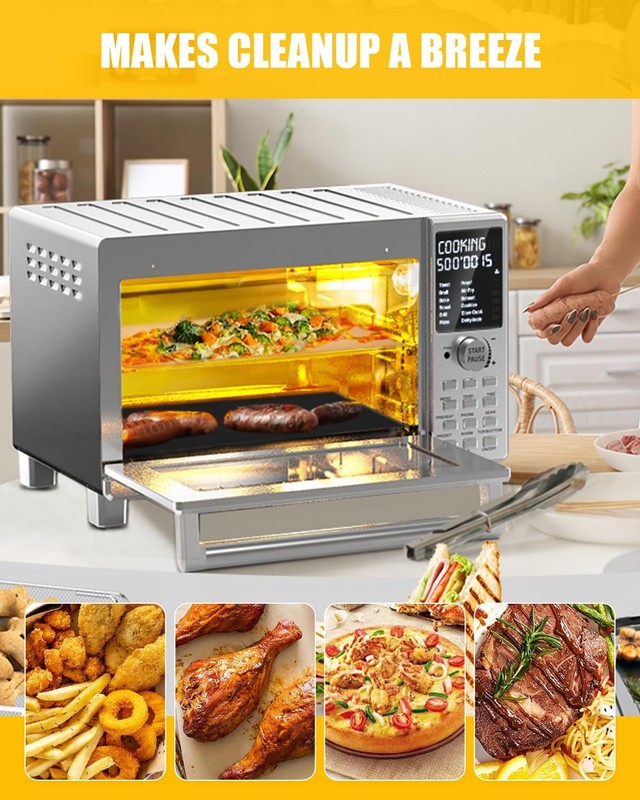 134PCs Air Fryer Liners For Nuwave Bravo XL Pro 30QT, Burlywood+Black gallery