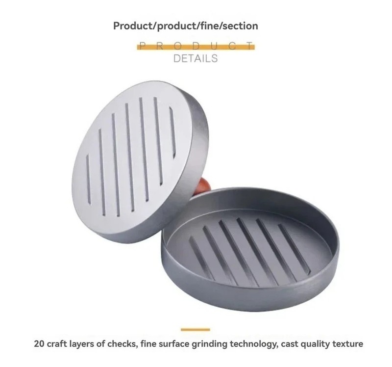 Burger Press Non Stick Hamburger Patty Maker Aluminum with Wax Paper gallery