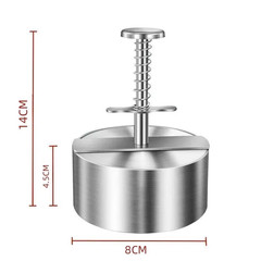 Hamburger Patty Maker Press 304 Stainless Steel Non-Stick round Manual Rice Ball