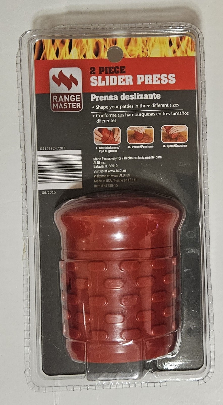 Range Master: Two Piece Burger Slider Press. Sealed. gallery