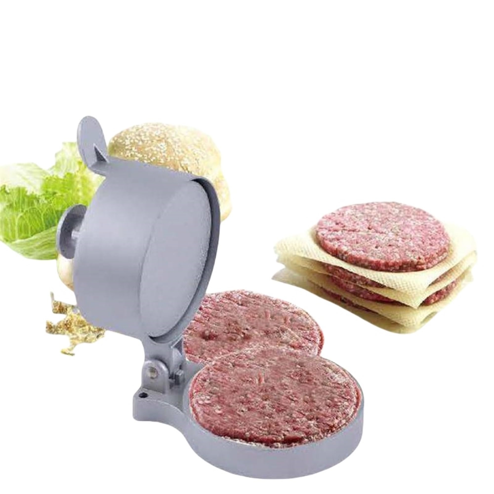 Professional Hamburger Press Patty Maker,Burger Press Adjustable,from 1/4Lb to gallery