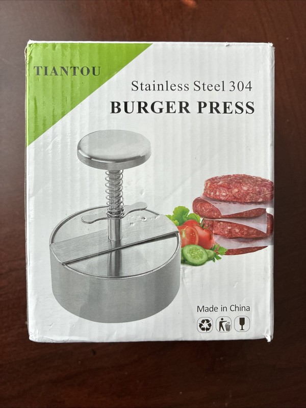 Stainless Steel Adjustable Hamburger Press & Patty Maker Non-Stick Professional gallery