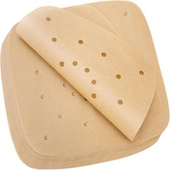 200pcs Air Fryer Parchment Paper Disposable Liner 8.5in x 8.5in, Brown