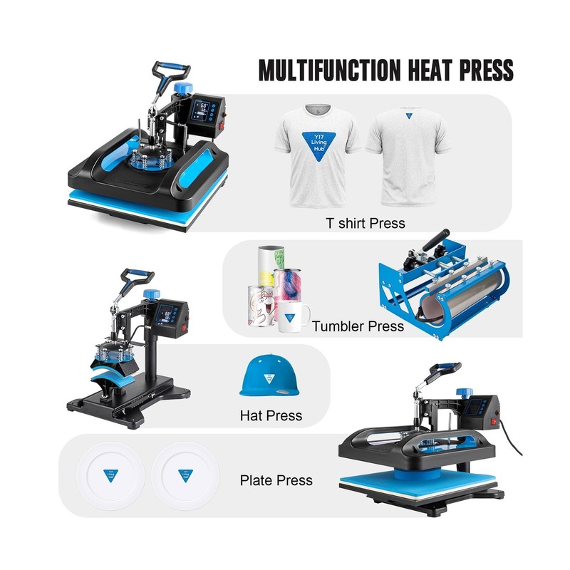 Pro Heat Press 15x15 Inch, 8 in 1 Heat Press Machine with 30 OZ Tumbler Press... gallery