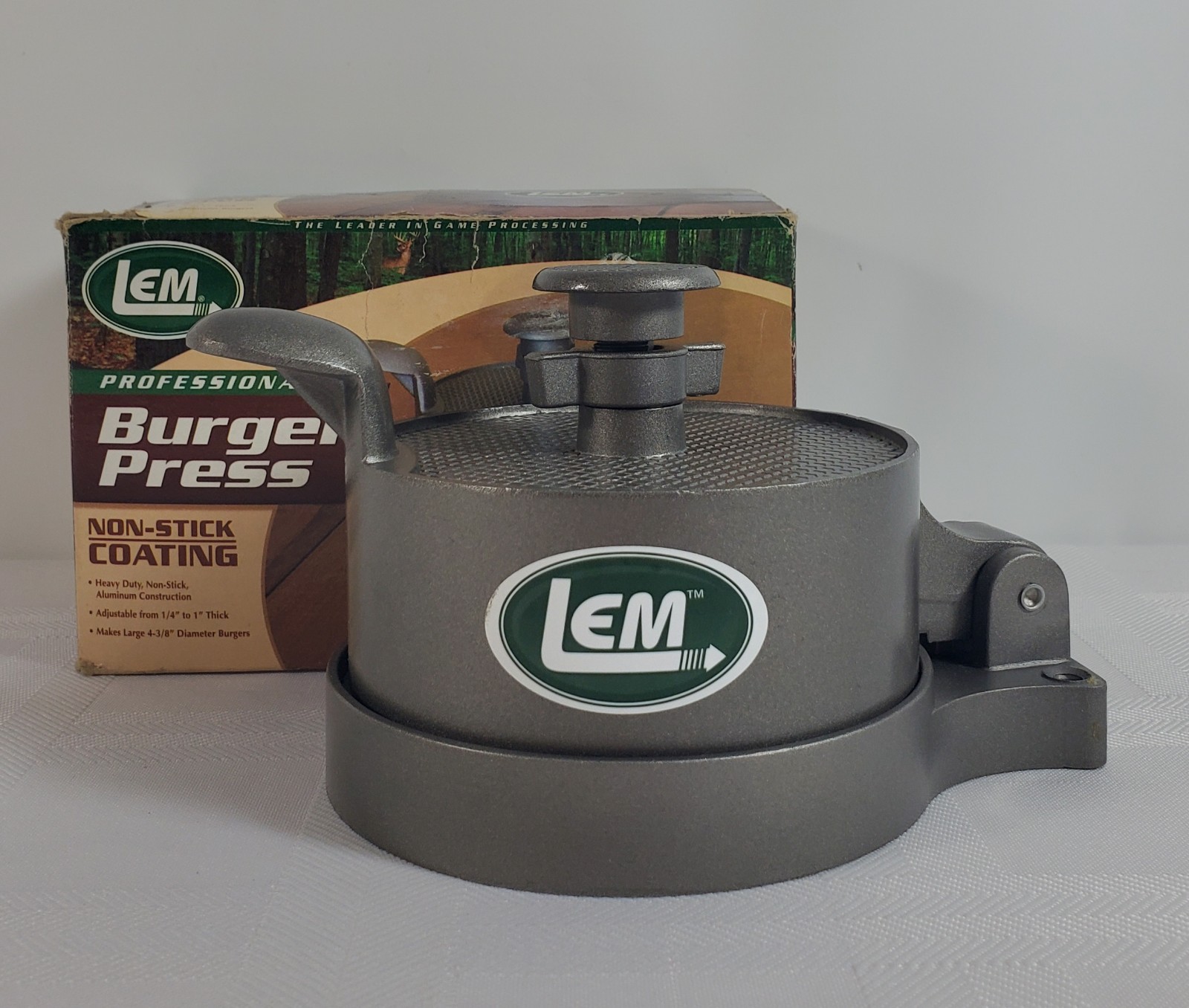 LEM Professional Burger Press Adjustable Non-Stick Coating Heavy Duty Aluminum gallery