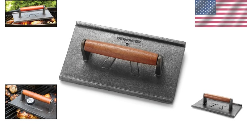 Versatile Cast Iron Grill Press for Evenly Cooked Meats - Indoor & Outdoor Use gallery