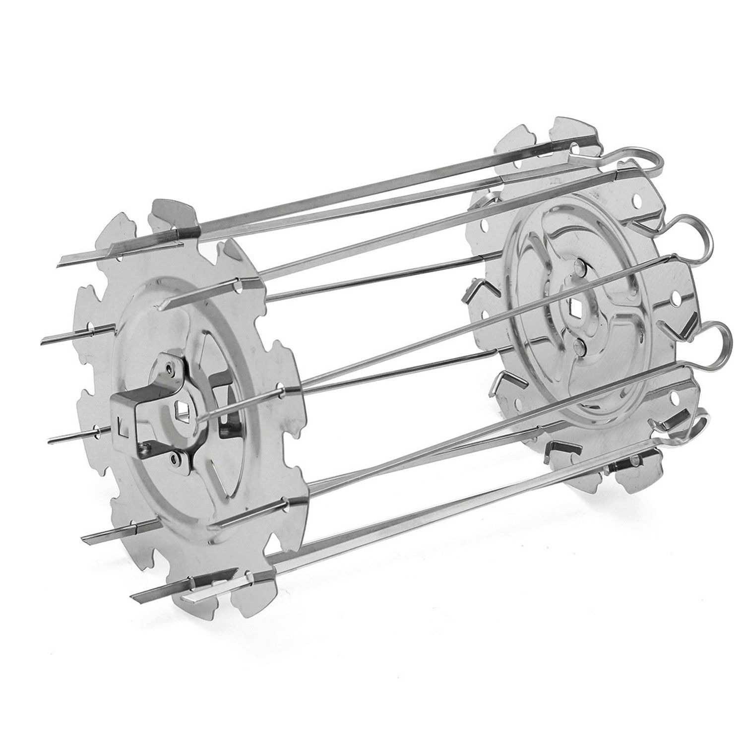 Stainless Steel BBQ Grill Cage Vegetable Meat Skewer Kebab Maker fo... Fast Ship gallery